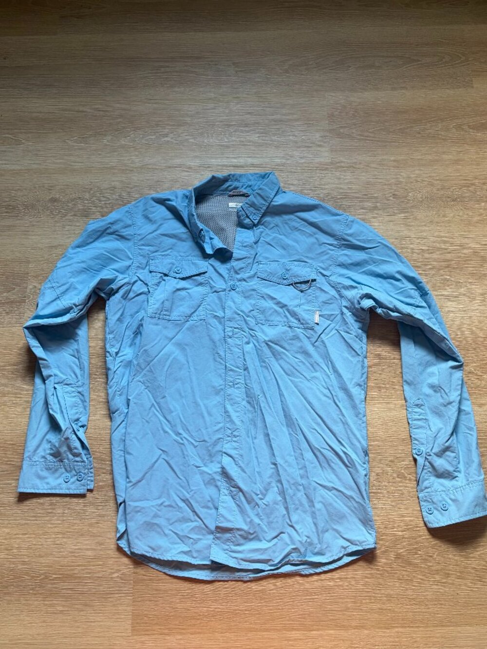 Men's Blue Columbia Long Sleeve Button Down Shirt Size Medium Omni-Shade